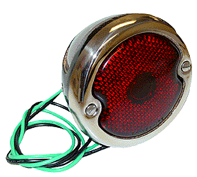 UM41947    Tail Light Assembly with 12 volt bulb-red-with license light window