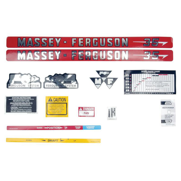 UM81387 Massey Ferguson Decal Kit MF 35