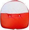 UF82820   Red and White Slip on Seat Cushion for Pan Seat