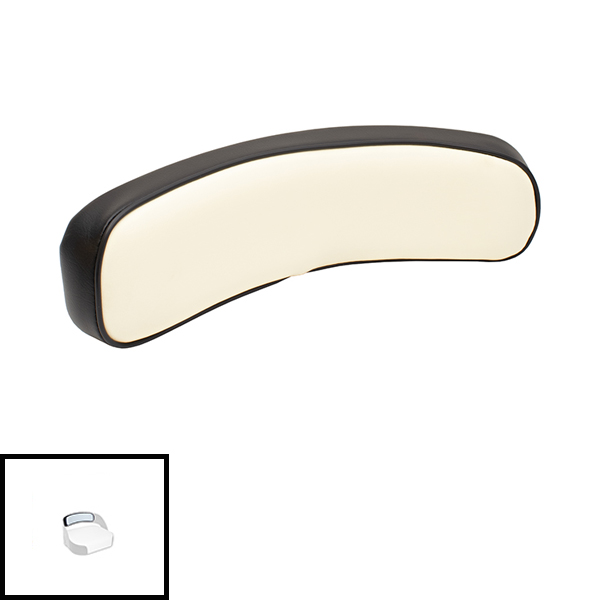 UT5487  Seat Back, Black & White Vinyl on Steel