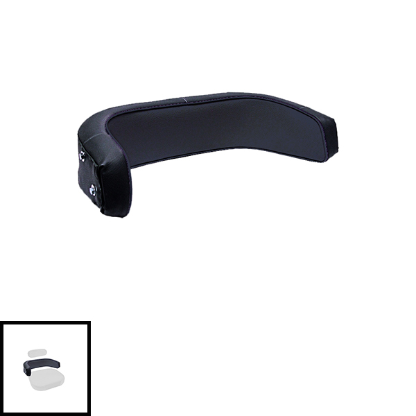 UM82258  Lower Seat Back, Black Vinyl on Wood - 1031155M91-5