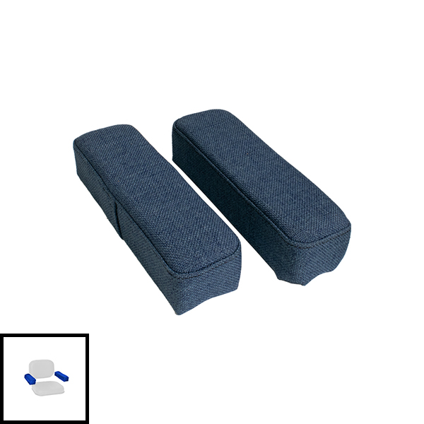 UF8300  Arm Rest Pair - Blue Fabric on Steel
