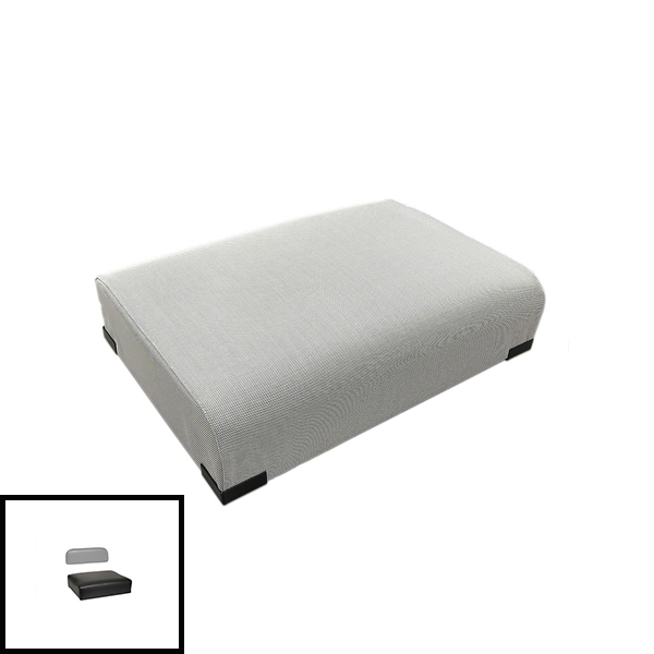 UT5475  Seat Bottom, Silver Canvas on Wood - 363220R91