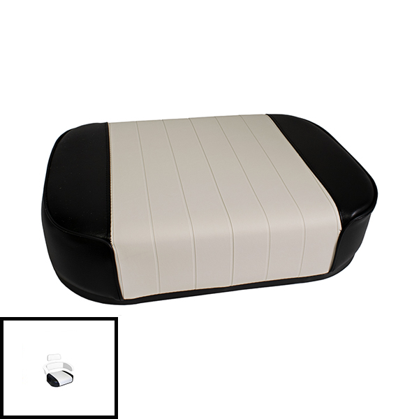UT5606  Seat Bottom, B&W Vinyl on Steel - Pleated