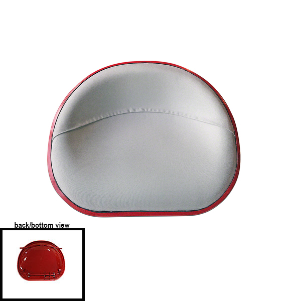 UT5382  Flip Back Seat, Textured Silver & Red