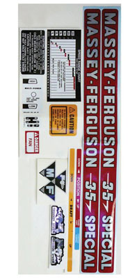 UM81381 Massey Ferguson Decal Kit, MF 35 Special