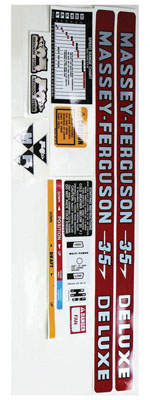 UM81382 Massey Ferguson Decal Kit, MF 35 Deluxe