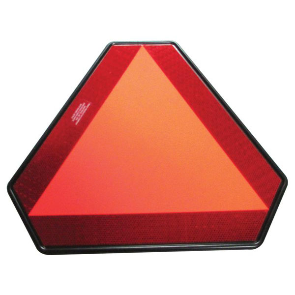 UA999945 Slow Moving Vehicle Sign on Plastic Back