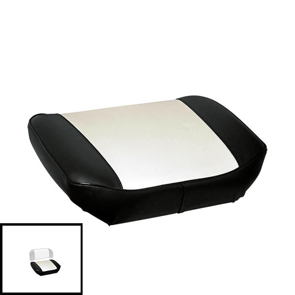 UT5460  Seat Bottom, Black & White  Vinyl on Wood
