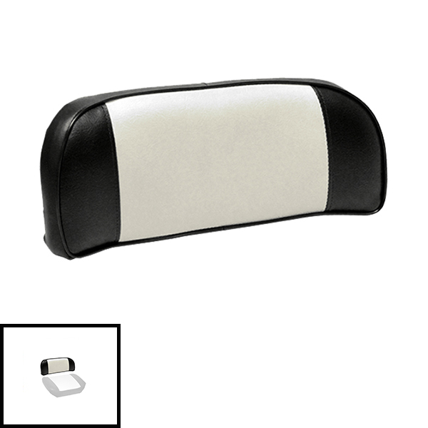 UT5459  Seat Back, Black & White Vinyl on Wood