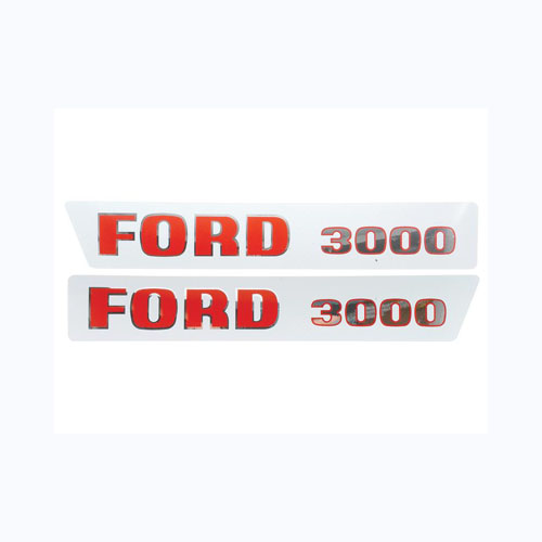 UF81770 Ford Hood Decals, 3000 (1965-1968) - 2 pieces 