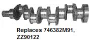 UM14440    Crankshaft---Perkins AD4-236 and AD4-248 with Splined Nose and Lip Seal 