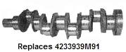 UM14442    Crankshaft---Late Perkins AD4-236 and AD4-248 with Splined Nose and Lip Seal 