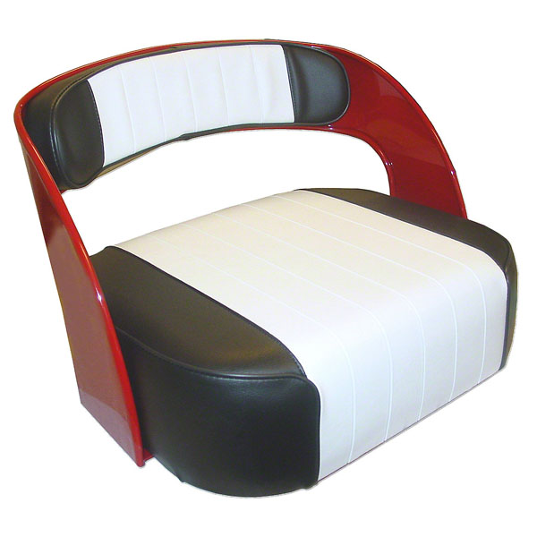 UT5480 Seat Assembly with Frame - Black & White Vinyl