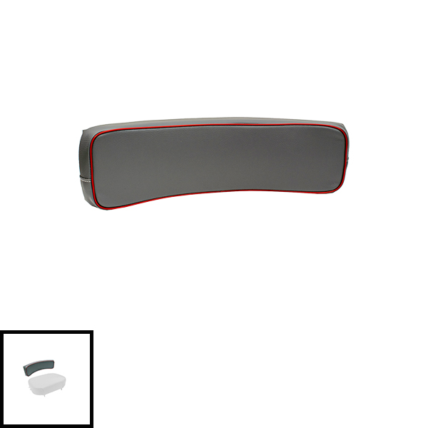 UM82253  Seat Back, Gray Vinyl on Wood