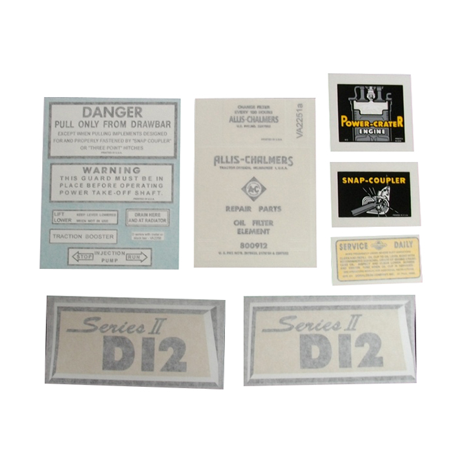 UA90922  Complete Decal Set, D-12 Series II - Vinyl 