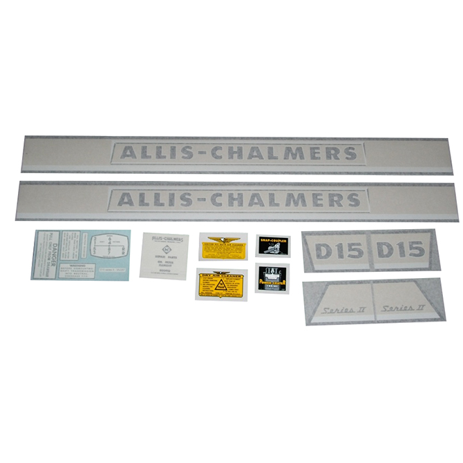 UA90941VC   Complete Decal Set, D-15 Series II Gas - Vinyl With Chrome