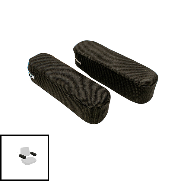 UCA82345  Arm Rest Pair, Black Fabric on Steel