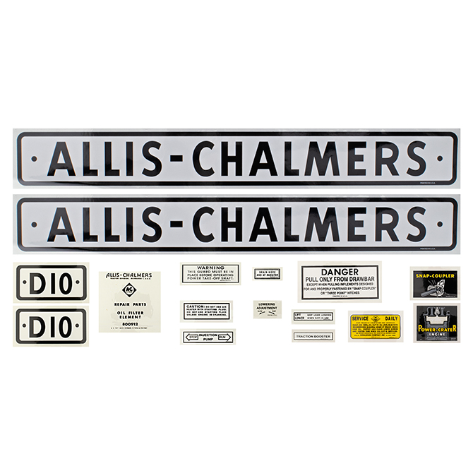 UA90910  Complete Decal Set, D-10