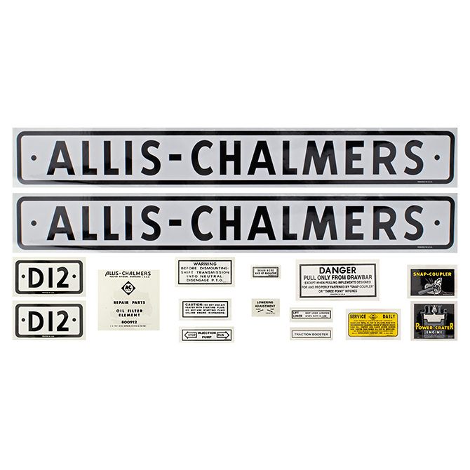 UA90920  Complete Decal Set, D-12