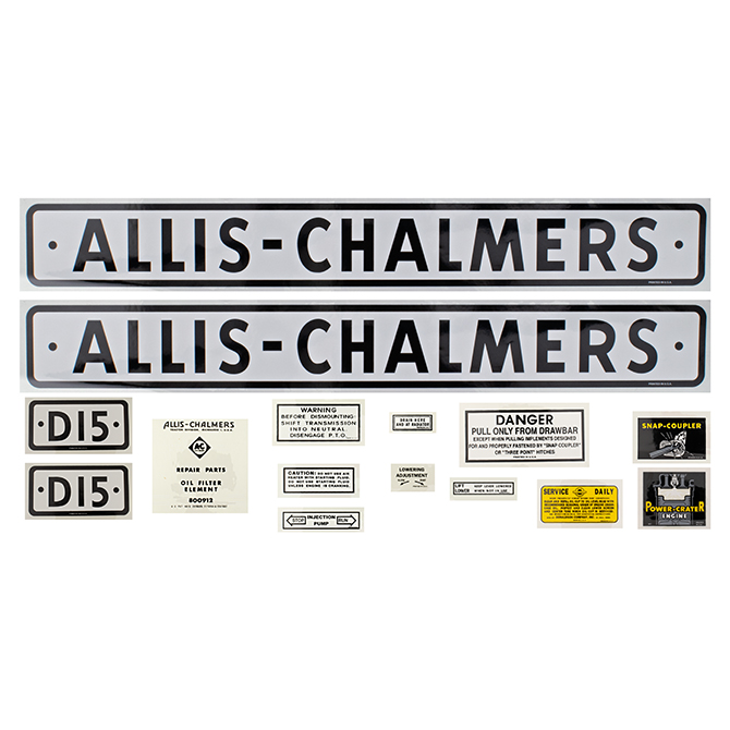 UA90940  Complete Decal Set, D-15