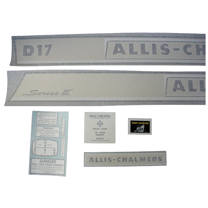 UA90965V  Complete Decal Set, D-17 Gas Series III - Vinyl