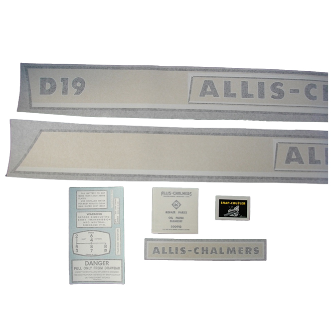 UA90968V   Complete Decal Set, D-19 Gas - Vinyl