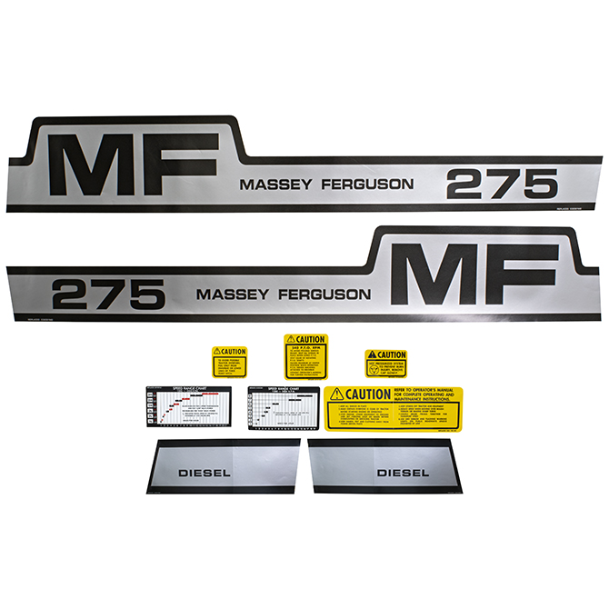 UM81471 Massey Ferguson Decal Kit, MF 275, Hump, Diesel