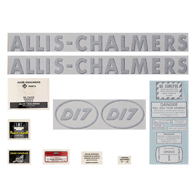 UA90960V  Complete Decal Set, D-17 Gas - Vinyl