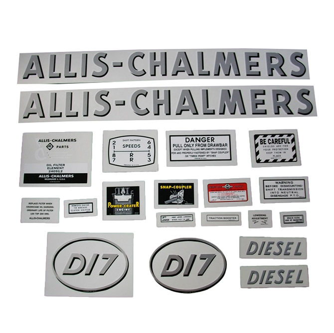 UA90961  Complete Decal Set, D-17 Diesel