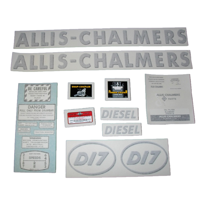 UA90961V  Complete Decal Set, D-17 Diesel - Vinyl