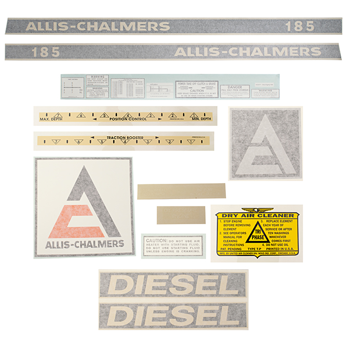 UA90980    Complete Decal Set, 185 - Vinyl