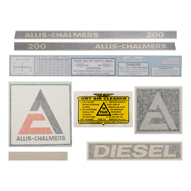 UA90985  Complete Decal Set, 200 - Vinyl