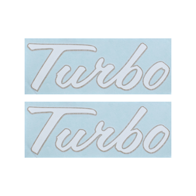 UT5276 TURBO, Decal, set of 2, White & Gold - Vinyl