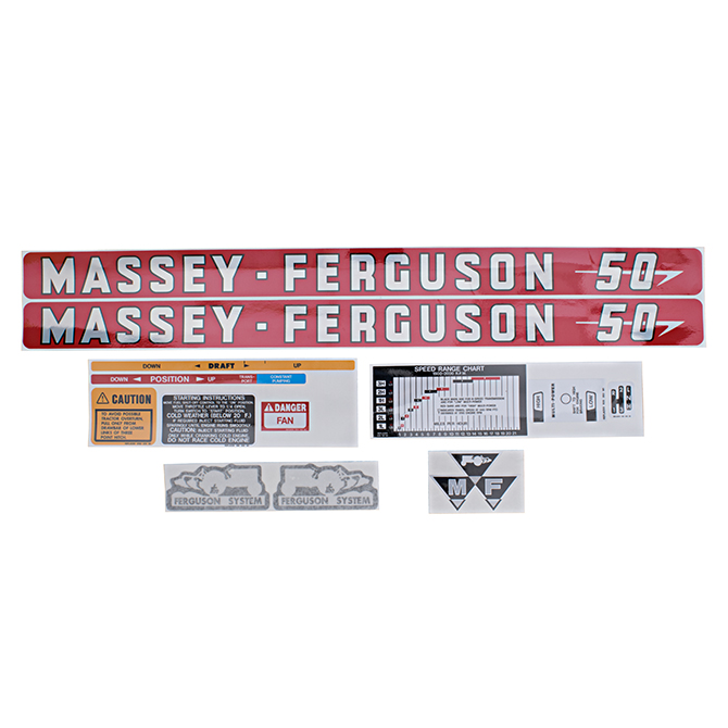 UM81390 Massey Ferguson Decals Set, MF 50