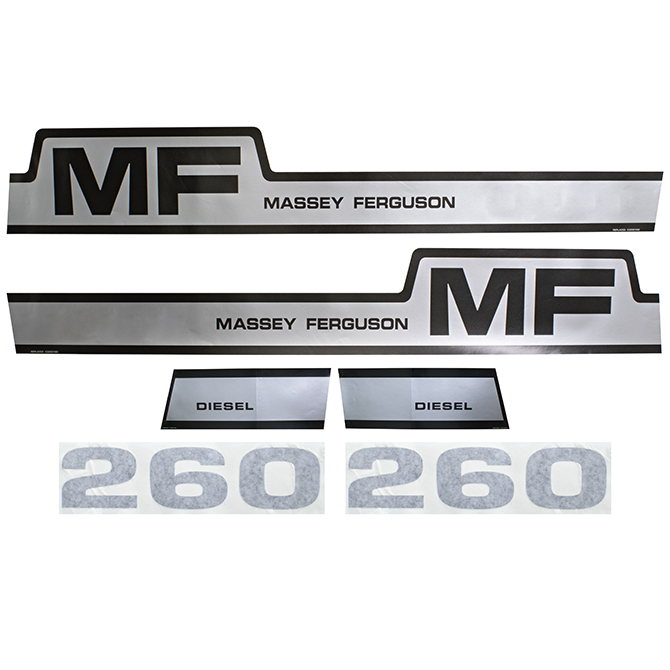 UM81468 Massey Ferguson Hood Decals, MF 260, Hump, Diesel