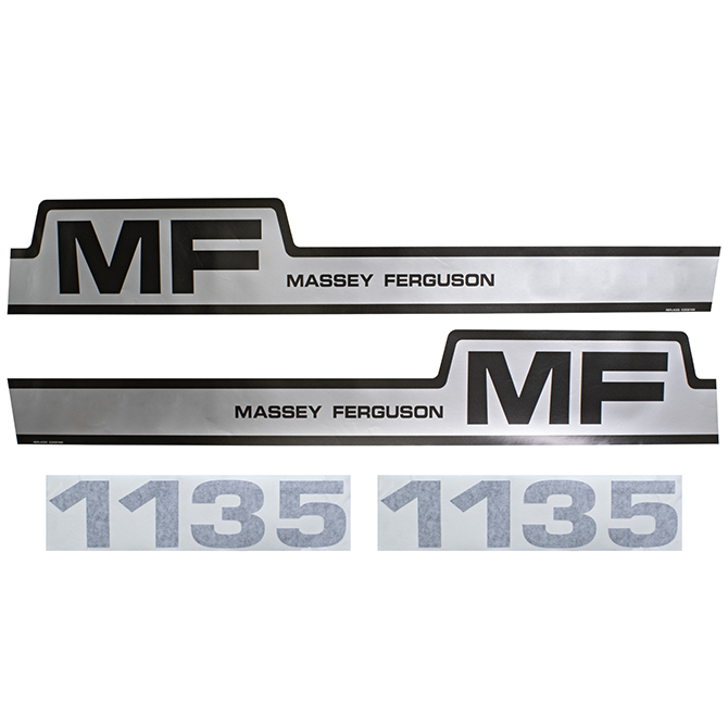 UM81492 Massey Ferguson Hood Decals, MF 1135, Hump