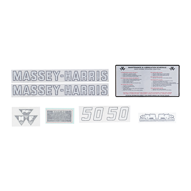 UM31388 Massey Harris Decal Set, Massey Harris 50