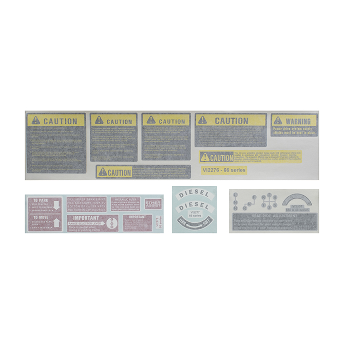 UT5226C  Chassis Decal Set, 766, 966, 1066, 1466, 1468, 1568, Hydro 100 - Vinyl