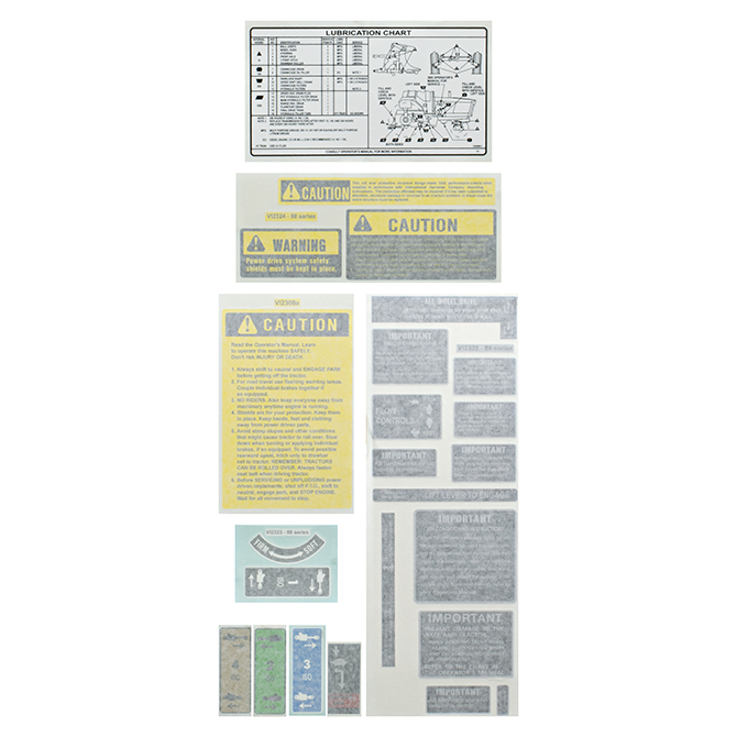 UT5265C Chassis Decal Set, 3088, 3288, 3688, 5088, 5288, 5488, 6388, 6588, 6788 - Vinyl